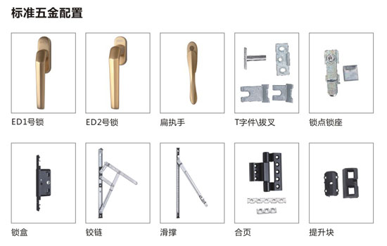 伊盾門窗鋁合金推拉窗配件