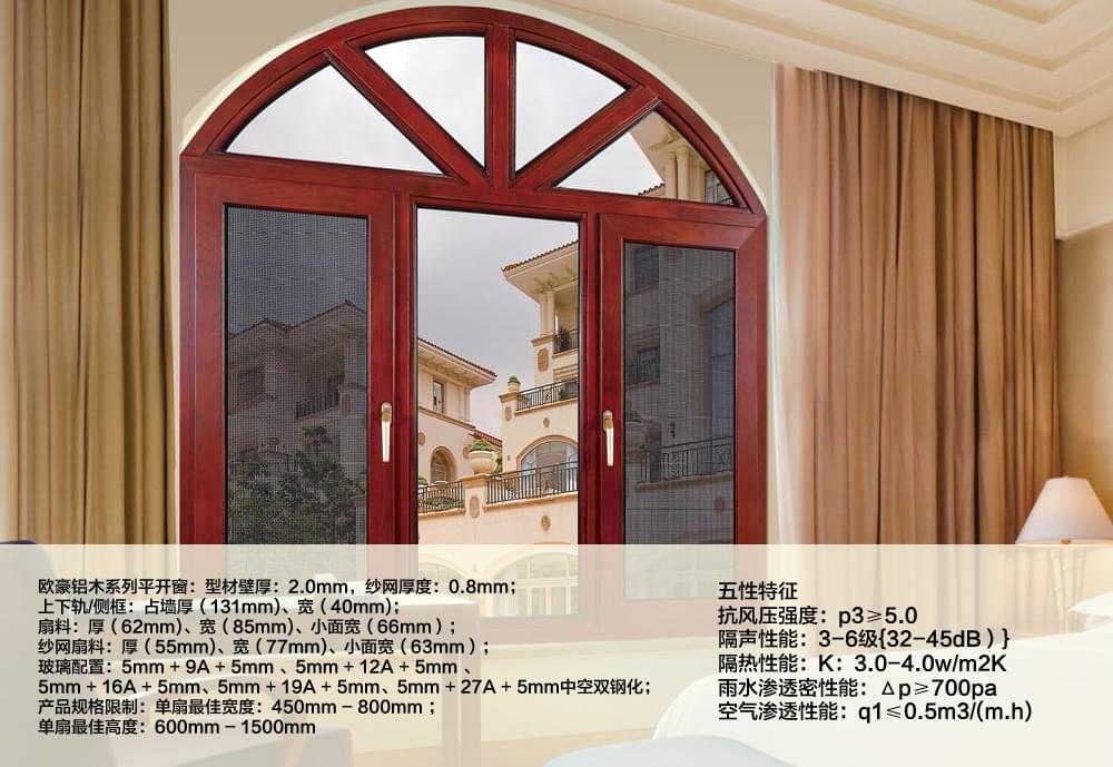 歐豪臥室窗產(chǎn)品參數(shù)